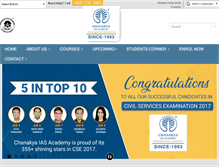 Tablet Screenshot of chanakyaiasacademy.com